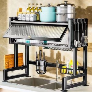 Escurridor de platos 2 niveles 85 cm de acero