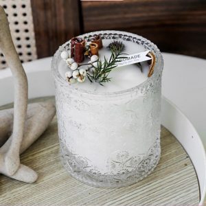Azucarero frasco de vidrio labrado
