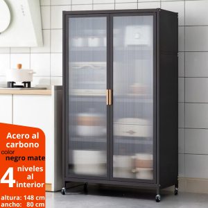 Estante organizador multiuso con ruedas de acero