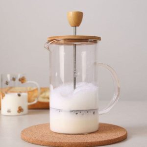 Cafetera francesa de bambú