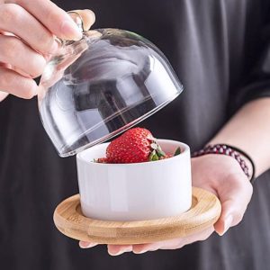 Mini cúpula de vidrio para postres