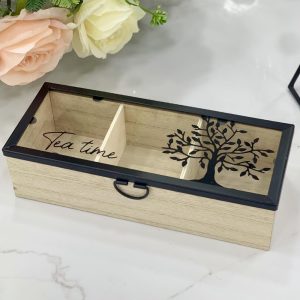Porta Té de con Tapa de Vidrio