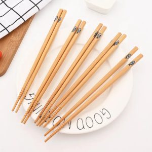Palillos Chinos de Bambú Reutilizables x 5 Pares